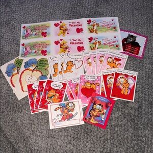Vintage Valentine's Day Cards Garfield, Pooh, Birds, Cats